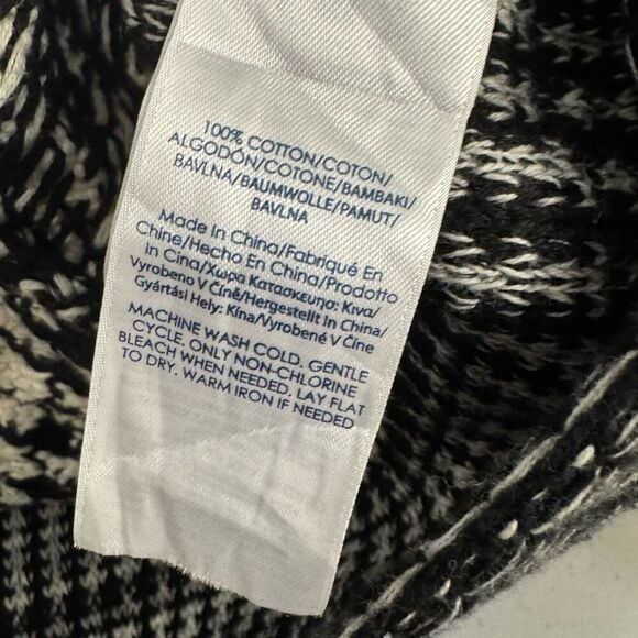 Chaps Ralph Lauren Women’s White/Grey Knit Zip Up Sweater Size Large Preppy - Picture 10 of 11